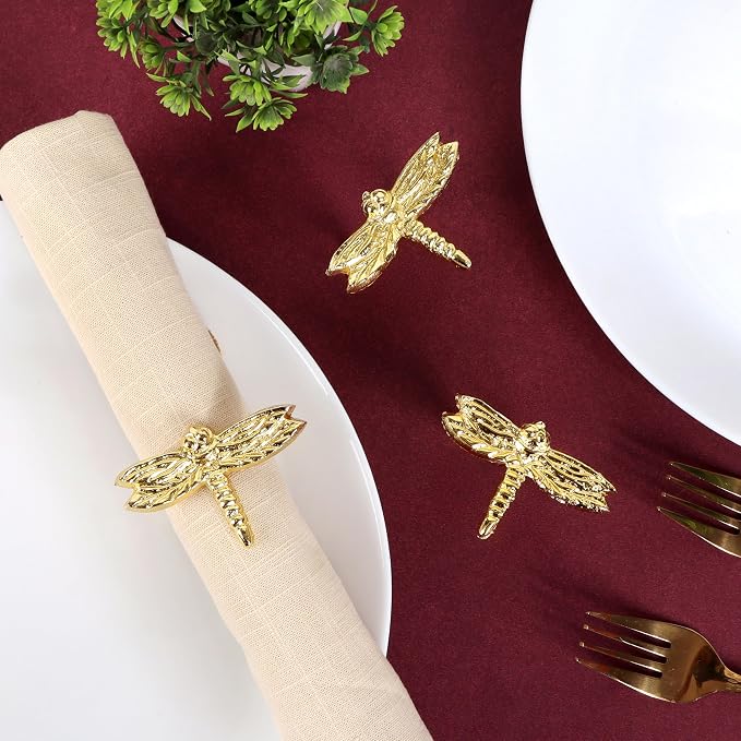 ALPHA Living HOME Napkin Rings, Napkin Ring Set of 12, Napkin Holders - Image 4