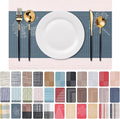 Placemats Set of 6 Washable Indoor | Outdoor Vinyl Place Mats by CADONO