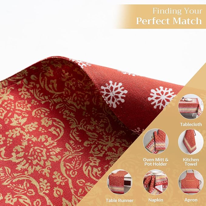 Maison d' Hermine Placemats Set of 4 Reusable 100% Cotton | Cloth Place Mats - Image 5