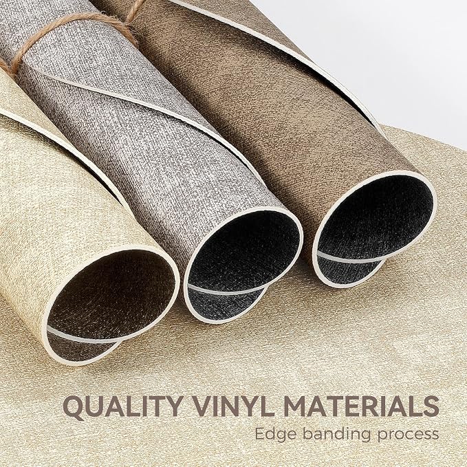 NCUE 13" Faux Leather Round Placemats Set of 6, Reversible Dual-Color | - Image 5