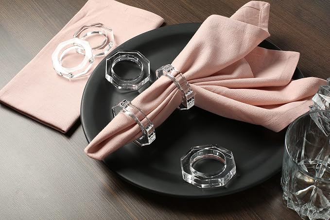 Acrylic Napkin Rings, crystal-clear style, dinner parties & everyday use - Image 5