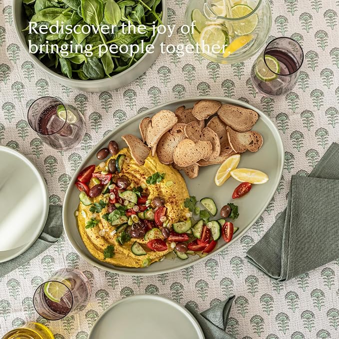 Over&Back Stackable Stoneware Serving Platter - Image 7