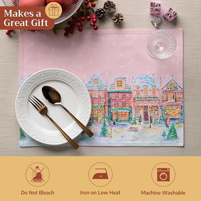 Maison d' Hermine Placemats Set of 4 Reusable 100% Cotton | Cloth Place Mats - Image 5