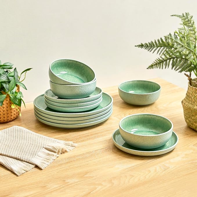 Sango Asher 12-Piece Stoneware Dinnerware Set - Image 6
