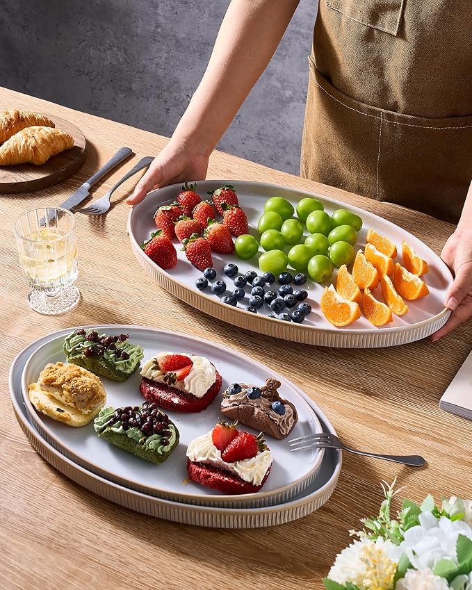famiware Large Serving Platters Set of 3 Sizes - Image 3