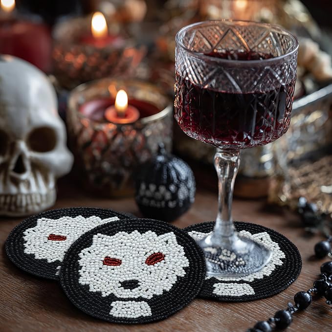 COTTON CRAFT Halloween Beaded Coasters - Image 2