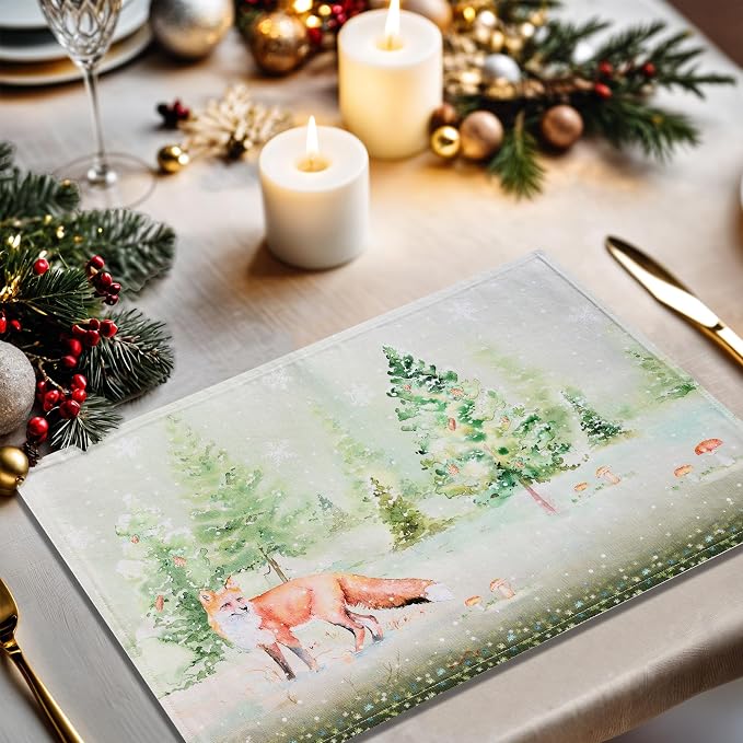 Maison d' Hermine Placemats Set of 4 Reusable 100% Cotton | Cloth Place Mats - Image 5