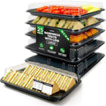 25 Pack Catering Trays with Lids – 17" Serving Tray with Lid, Heavy Duty by Unknown