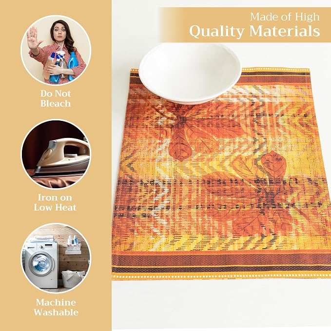 Maison d' Hermine Placemats Set of 4 Reusable 100% Cotton | Cloth Place Mats - Image 3