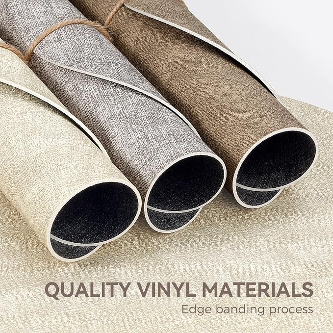 NCUE 13" Faux Leather Round Placemats Set of 4, Reversible Dual-Color | - Image 5