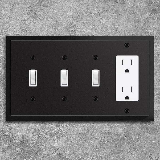Modern Edge Decorative Wall Plate Switch Plate Outlet Cover, Durable Solid Zinc - Image 4