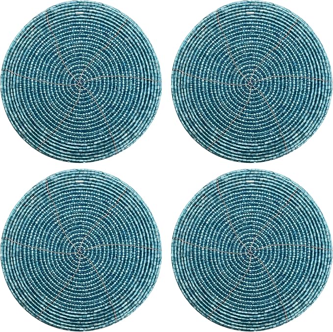 Handmade Beaded Bar Drink Tabletop Protection Coasters by byHomeDecorativeProduct