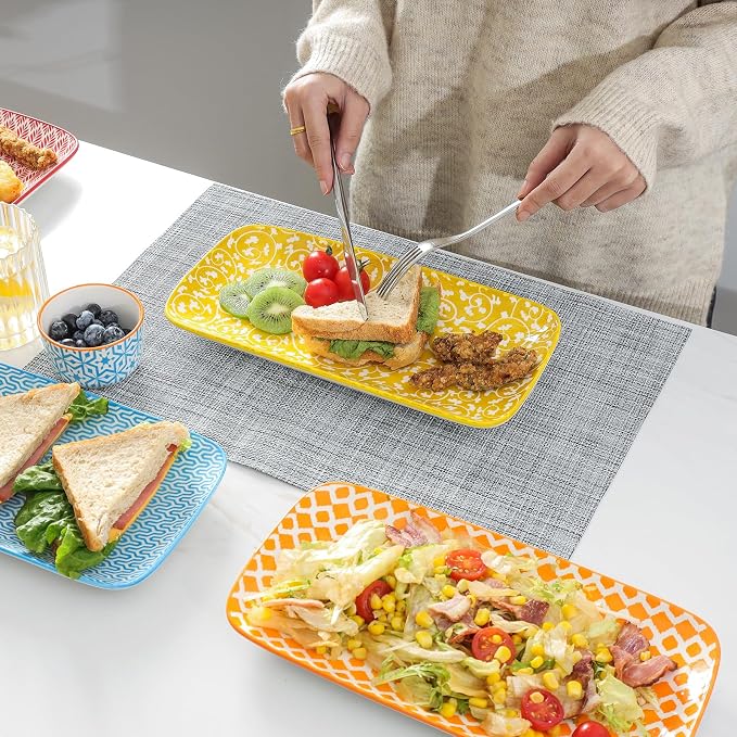 Selamica Ceramic Serving Platters, 14 Inch Serving Trays - Image 6