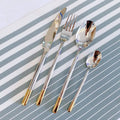 Silverware Set Service for 6, IKXO 24-Piece Modern Stainless Steel Flatware by IKXOLifeswhispersweresonate