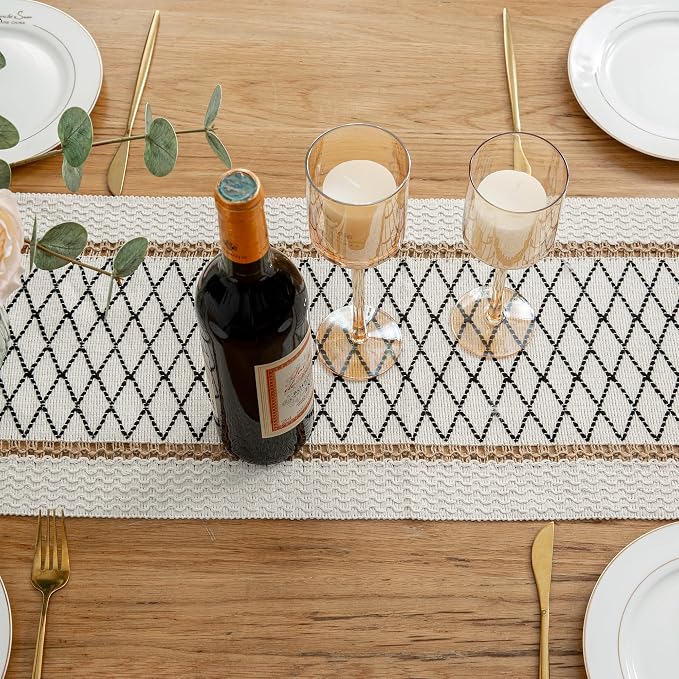 Table Runner Linear End, Boho Style - Image 5