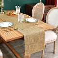 NEWISHER Reversible Double Layer Table Runner Faux Linen Fabric, 13x48inch | by Newisher