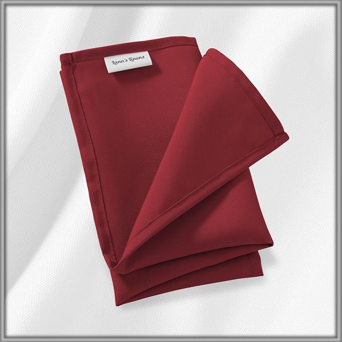 Lann's Linens Set of 144 Cloth Dinner Napkins, 20-inch Polyester Napkins - Image 6