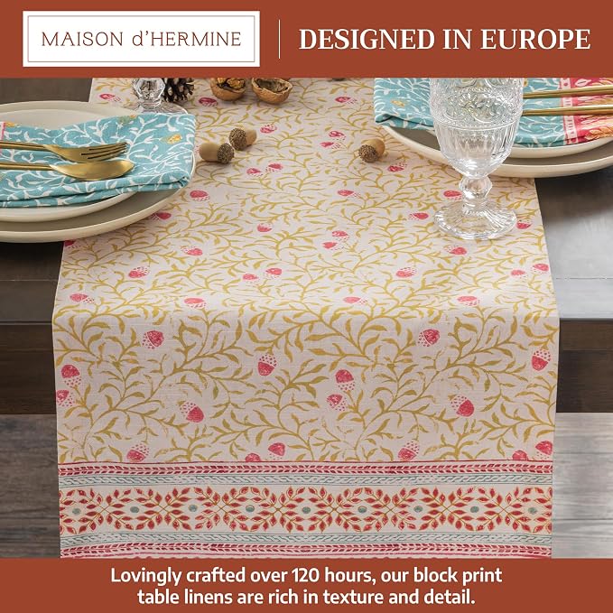 Maison d' Hermine Table Runner 100% Cotton 14.50" x 72" | Table Runners 72 - Image 2