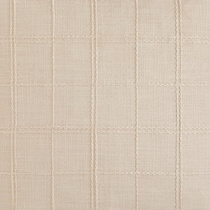 Linen Checked Farmhouse Table Runner, 13x72 Inches Neutral Beige | Raised Grid - Image 6