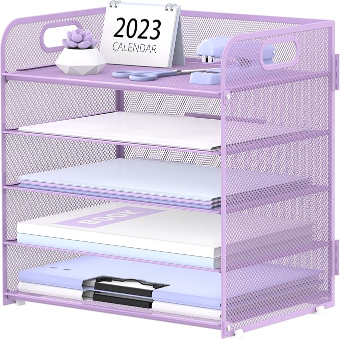 5 Trays Paper Organizer Letter Tray by SUPEASY