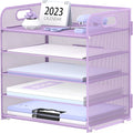 5 Trays Paper Organizer Letter Tray by SUPEASY