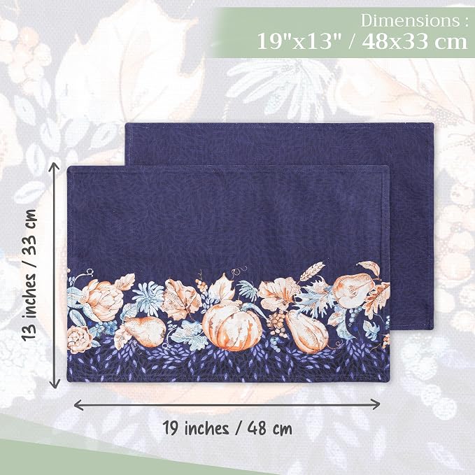 Maison d' Hermine Placemats Set of 4 Reusable 100% Cotton | Cloth Place Mats - Image 4
