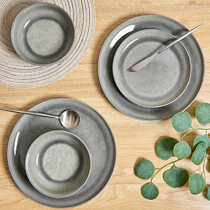 Sango Asher 12-Piece Stoneware Dinnerware Set - Image 5