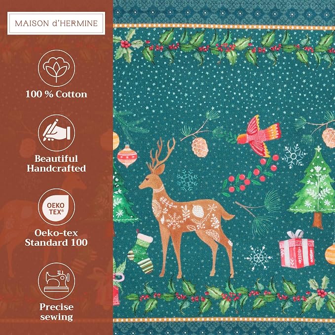 Maison d' Hermine Placemats Set of 4 Reusable 100% Cotton | Cloth Place Mats - Image 2
