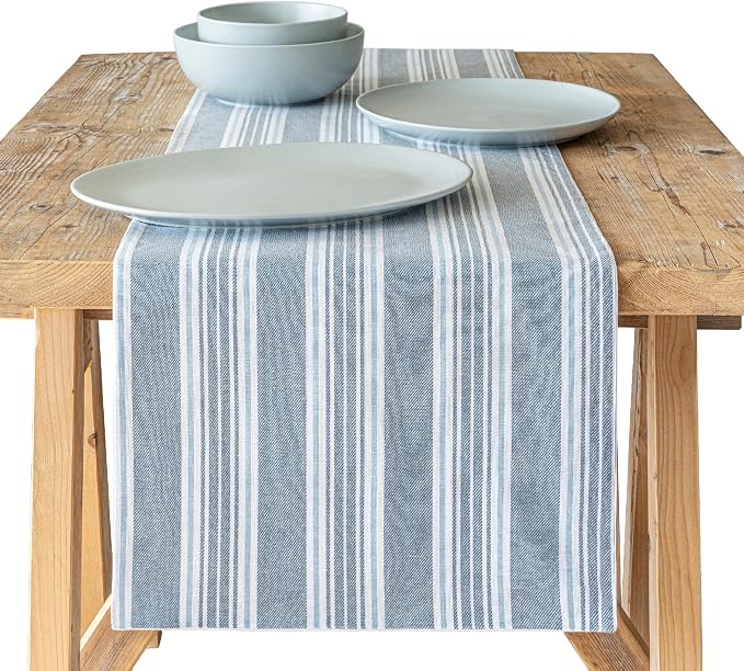 Over&Back 18x108 Woven Striped Table Runner by overback