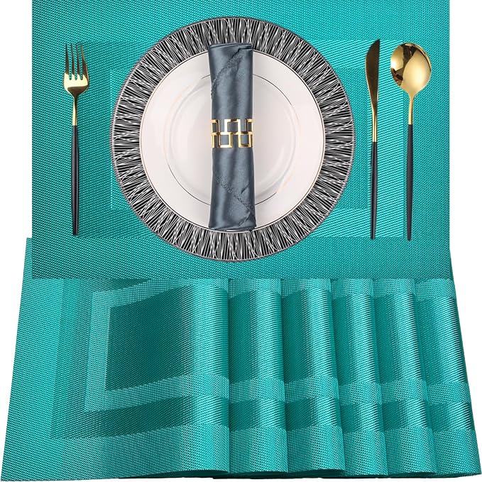 PIGCHCY Placemats Washable Woven Vinyl Placemats by PIGCHCY