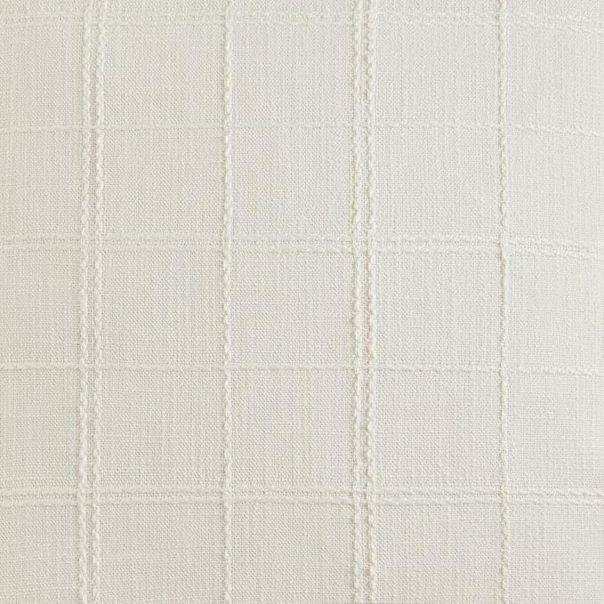 Linen Checked Farmhouse Table Runner, 13x108 Inches Ivory | Raised Grid Design - Image 6