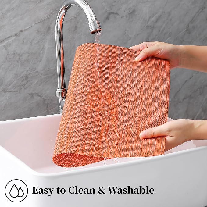 Leetaltree Orange Placemats Set of 8 - Image 4