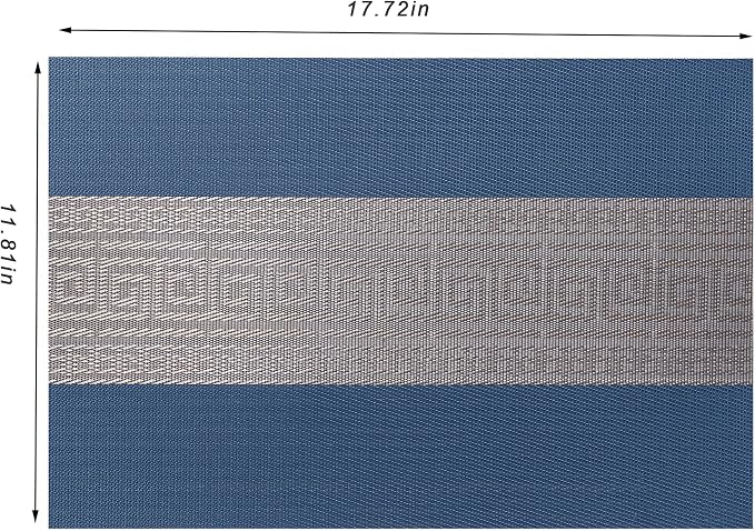 Placemats Set of 4 Washable Indoor | Outdoor Vinyl Place Mats - Image 2