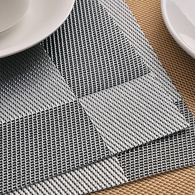 Table Placemats Dining Table Place Mats Set of 6 Heat Resistant Insulation - Image 5