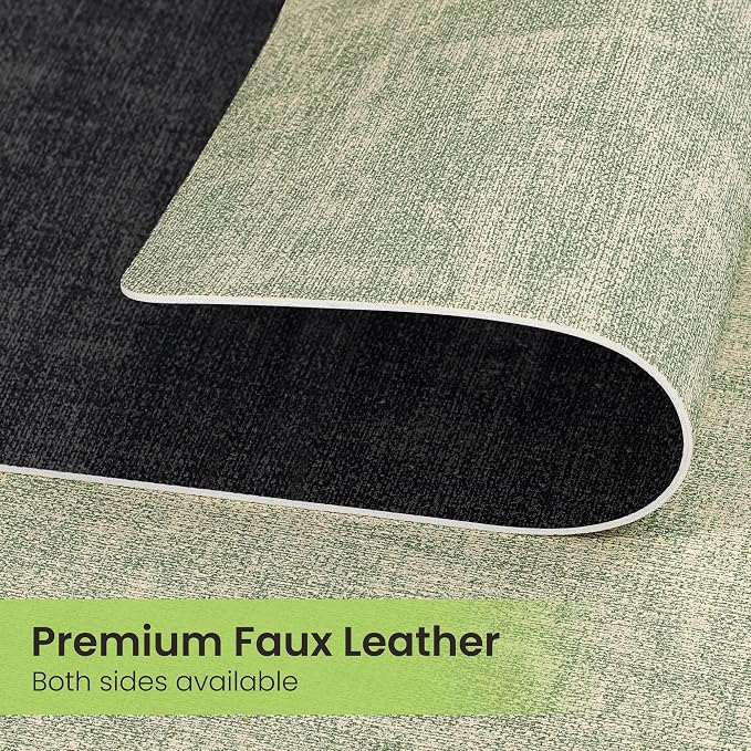 Fyvva Placemats Set of 6 Wipeable Reversible Faux Leather - Image 4