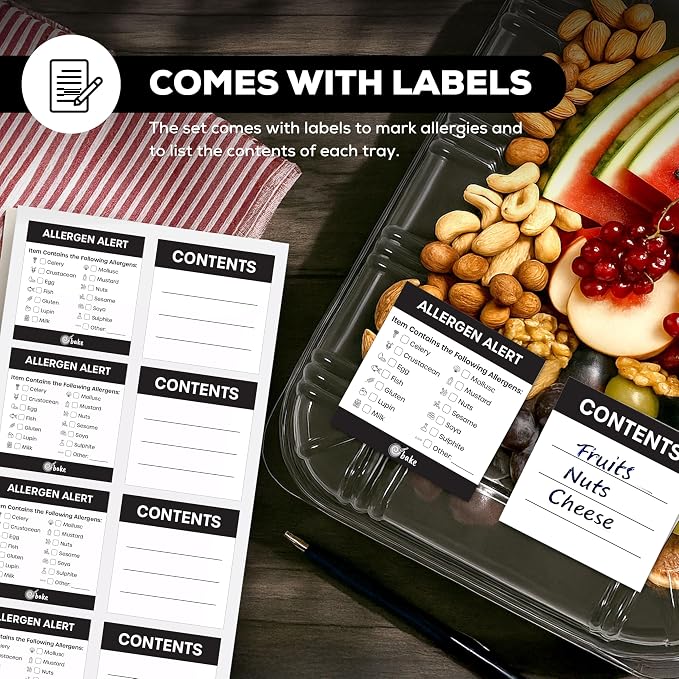 5 Pack Catering Trays with Lids – 15" Serving Tray with Lid, Heavy Duty - Image 4