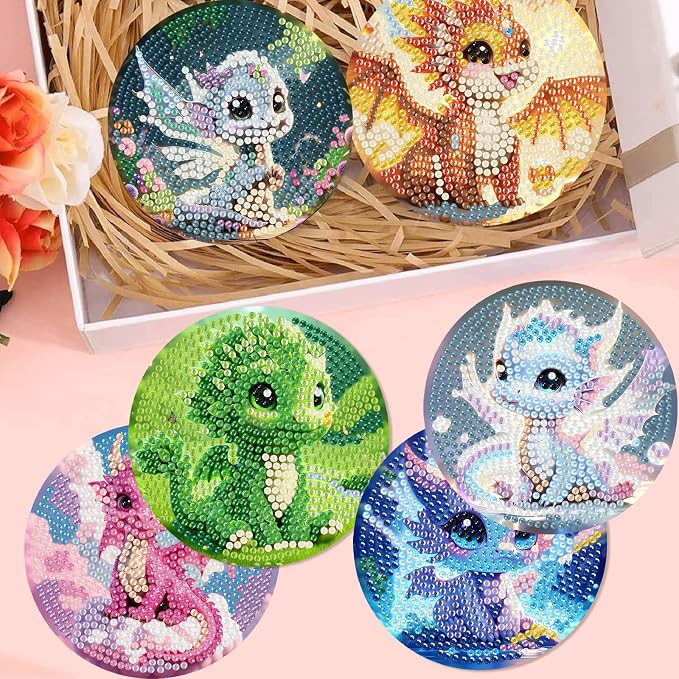 Mrnsiet 8PCS Diamond Art Coasters - Image 4