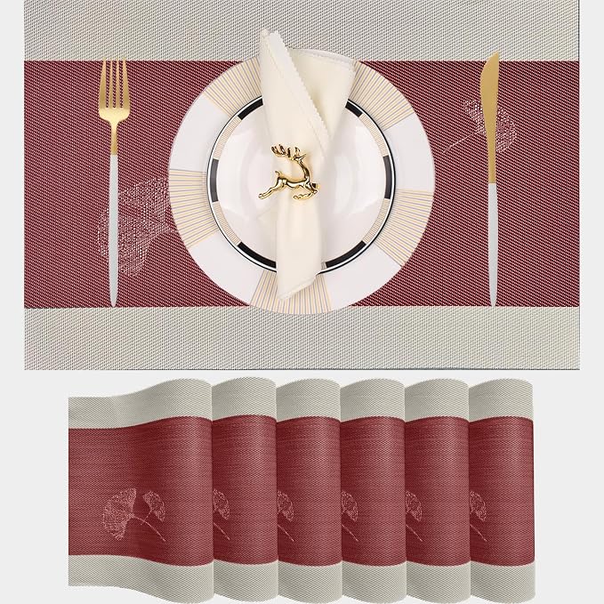 PIGCHCY Rustic Placemats Set of 6 by PIGCHCY