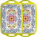 Large Serving Platter with Handles, 19”x12”Large Rectangular Melamine Serving by ZAROCRUS