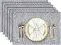 Aofmee Placemats Set of 6, Heat Resistant Place Mats, Washable Durable PVC by Aofmee