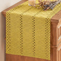 Artoid Mode Yellow Woven Farmhouse Hollow Table Runner 12x36 Inch | Holiday by ArtoidMode