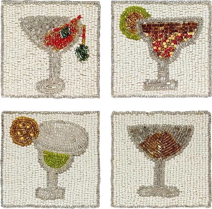 Boho Coasters for Drinks or Coffee Table, Cute Coasters for Farmhouse Style by byHomeDecorativeProduct