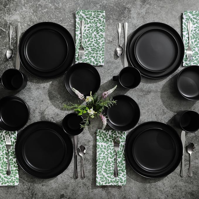 Gibson Home Zuma Stoneware Plates, & Mugs Dinnerware Set - Image 4