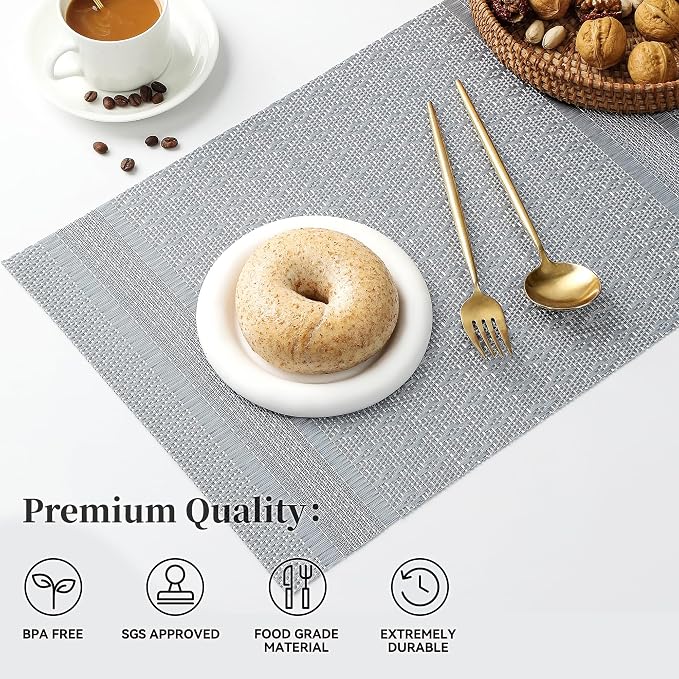Leetaltree Lunar Grey Placemats Set of 4 - Image 2