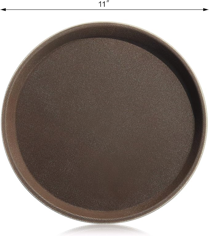 New Star Foodservice Restaurant Grade Non-Slip Serving Tray, 11 Inch Round - Image 2