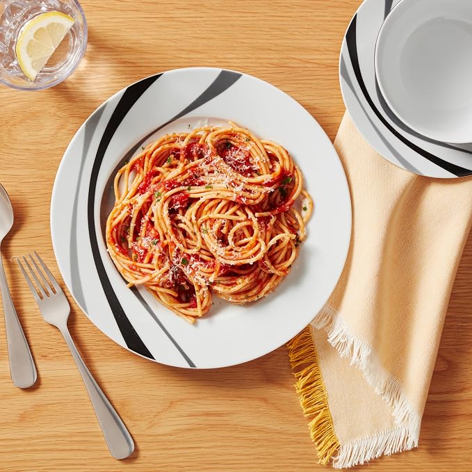 Amazon Basics 18-Piece Complete Kitchen Dinnerware Set, Microwave and - Image 7