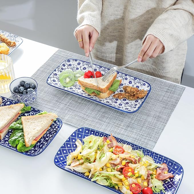 Selamica Ceramic Serving Platters, 14 Inch Serving Trays - Image 6