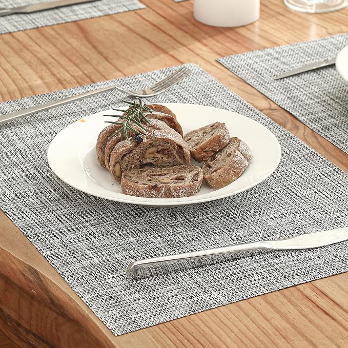 Leetaltree Linen Grey Placemats Set of 12 - Image 8