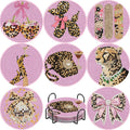 VIGEGU 8 Pack Pink Leopard Diamond Art Coasters Kits- Diamond Painting Coasters by VIGEGU