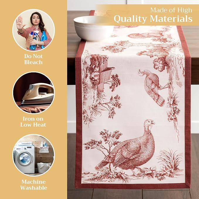 Maison d' Hermine Table Runner 100% Cotton 14.50" x 108" | Table Runners 108 - Image 3